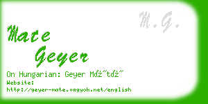 mate geyer business card